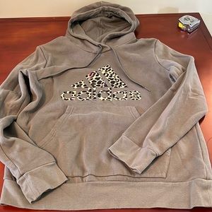 Adidas hoodie leopard print adidas logo